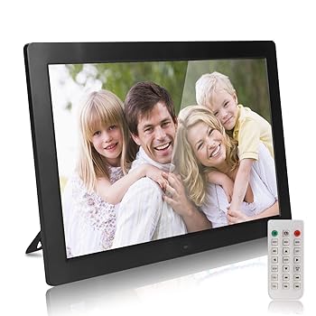 【中古】17インチデジタルフォトフレーム、1080P HD IPSスクリーン電子フォトアルバム、人体誘導、32GB拡張ストレージ、自動回転、ビデオ音楽再生、16:10