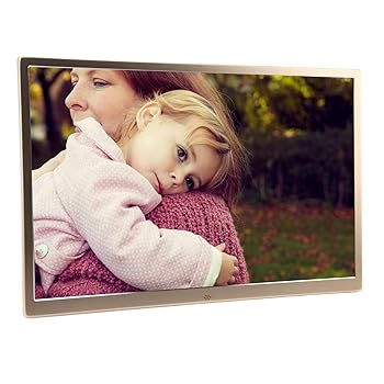 【中古】17インチゴールデン超薄型特大WiFiデジタルフォトフレーム、1440x900 HDディスプレイ、リモコン付きスマート電子フォトフレーム、100-240V、大画 35,824円