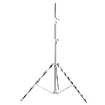 【中古】FOMITO ライトスタンド ステンレス材 スプリングクッション付き 高さ260cm バネクッション三脚スタンド 銀色LS280S 大型な撮影ライト リフレクタ｜AJIMURA-SHOP