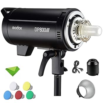 【中古】Godox DP800III 800Ws スタジオ フラッシュ ストロボ モノライト スピードライト、GN88 1 秒のリサイクル時間 2.4G ワイヤレス X システム 5600K