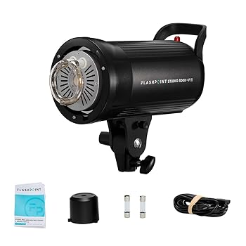 【中古】Flashpoint Studio 300 II-V 300Ws R2 モノ点火装置 閃光電球閃光電球 10W LEDモデリング照明ランプ Bowens マウントストロボライト 活動写真映画化用 R2 2