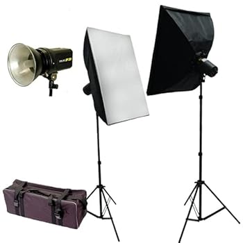 【中古】StudioFX 600ワットフォトスタジオモノライトストロボフラッシュソフトボックス照明傘キット