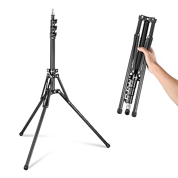 【中古】NEEWER ライトスタンド オールメタル 180°逆折りレッグ 178cm折りたたみ式トラベル三脚スタンド リングライト撮影ライト用 1/4\