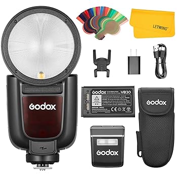 【中古】GODOX V1 Pro N V1ProN 丸形天々 TTL 写真機閃光電球 機敏さともし火 2.4G HSS 1/8000s 着脱式補欠選手閃光電球腹積もり 内蔵モデリングともし火 Typ