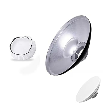 【中古】Godox 16.5インチ/42cm シルバー ビューティーディッシュ リフレクター、Bowens マウント スタジオ ストロボ フラッシュ ライト モノライト用ラ|AJIMURA-SHOP