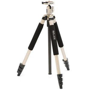 【中古】SLIK 三脚架 急駛PRO2 三鞭酒ゴールド S-106228 三脚-アクセサリー・部品-TV・オーディオ・カメラ