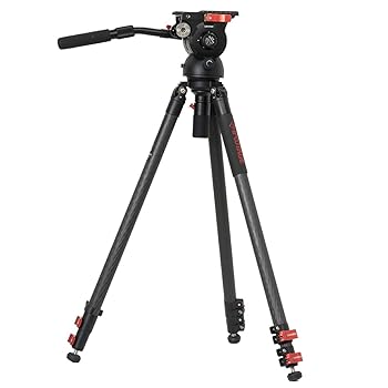 【中古】【国内定め事品】 iFootage 写真機・映像媒体用三脚 GAZELLE FASTBOWL TC9 炭素 3段 黒いこと + KOMODO 映像媒体雲台 K7 5度合いカウンタ平衡にする