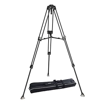 【中古】SmallRig ビデオ三脚 カーボン製 3段【耐荷重25kg 高さ79~182cm】 大型 伸縮式 カメラ用3脚 高耐久 フラットベース ビデオキット プロフルードビ