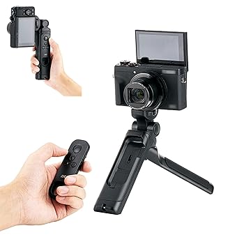 【中古】JJC 三脚グリップ ワイヤレスシューティンググリップ Canon HG-100TBR 互換 ワイヤレスリモート 軽量 自撮り棒 ミニ ビデオ三脚グリップ VLOG三
