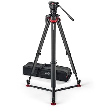 【中古】Sachtler 取り合わせAce XL flowtech75 GS Mk II（1016GS） 炭素3段三脚取り合わせ 流出テック