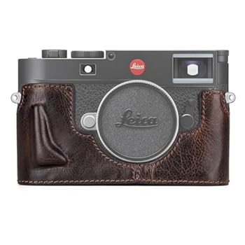 【中古】kinokoo Leica ライカ M11 ケース、kinokoo Leica ライカ M11 カメラケース 本革 ボディケース バッテリーの交換でき 三脚ネジ穴付き(ブラック)