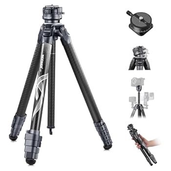 【中古】NEEWER LITETRIP LT32 157cmトラベル三脚 カーボン 15°レベリング 360°パノラマArca QR三脚プレート、着脱式中心軸、ファストフリップバックル