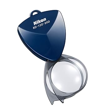 【中古】Nikon 携帯型拡大鏡 ニューポケットタイプルーペ20D(2倍/3倍/5倍) ミッドナイトブルー N20DMB (日本製)