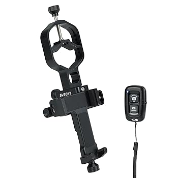 【中古】SVBONY 光学製品向けに専用設計 望遠鏡用スマートフォンアダプター 3方向微動調整可能 使いやすい ユニバーサルスマホアダプター 接眼外径範囲44
