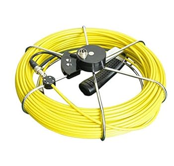 【中古】50m ケーブルリール メーターカウンター付き 下水道排水パイプ検査用