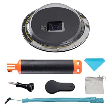 【中古】Suptig ドームポートレンズ GoPro Hero 7 Black Hero 6 Black Hero 5に対応 防水ハウジングケース付き 手持ちフローティングバー ダイビング シ