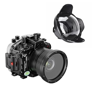 【中古】Seafrogs 水中ハウジング Sony A7 III A7R III +WA005F ドームポートキット (+標準ポート)、Sony a7m3 a7r3 16-35mm F2.8 GM / 28-70mm F3.5-5.6