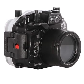 【中古】Ruili 130フィート 40m 防水カメラハウジングケース Canon EOS M5カメラ用 18-55mmレンズ付き|AJIMURA-SHOP