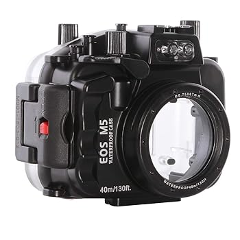 【中古】Ruili 130フィート 40m 防水カメラハウジングケース Canon EOS M5カメラ用 11-22mmレンズ付き｜AJIMURA-SHOP