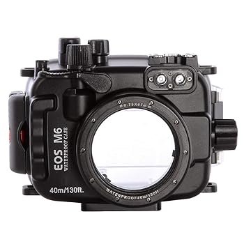 【中古】Ruili 130フート 40m 雨合羽カメラハウジングケース Canon EOS M6写真機用 11-22粍水晶体付き添い人