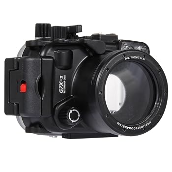 【中古】水中深度ダイビングケース PULUZ 40m水中深度ダイビングケースCanon G7 X Mark II（ブラック）用防水カメラハウジング