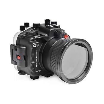 【中古】Seafrog 40m/130フィート プロフェッショナル 防水 ダイビングハウジングケース 標準フラットポート付き Sony A9 (28-70mm) レンズ用