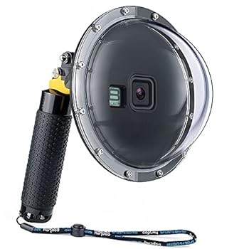 【中古】YALLSAME 防水ドームポート GoPro Hero 8用 ブラック フローティングハンドグリップ/トリガー/フロントビューウィンドウ/水中ダイビング/シュノ