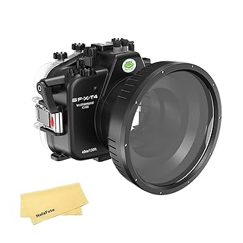 【中古】Seafrogs [40m/130フィート] 水中カメラハウジング 防水スキューバケース 富士フィルム X-T4 Fuji xt4用 ショートフラットポート(XC16-50mm /18-