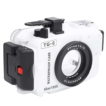 【中古】オリンパスTG?6用60M防水カメラケース、TG?6用カメラダイビングアクセサリー1:1 OEMデザイン、フルキースイッチオリジナル、ハウジング合金+P|AJIMURA-SHOP