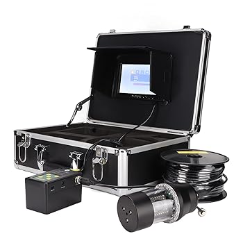 【中古】Yitre 水中御釣り写真機、360°回転させる携帯型IP68雨合羽御釣り写真機7in飛び込み競技用 (US繋ぎ)
