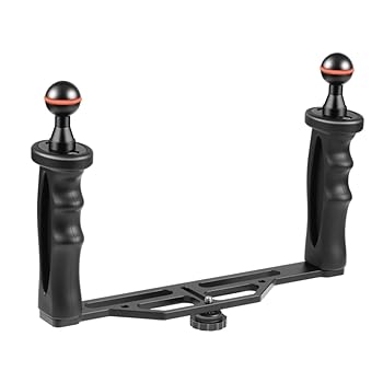 【中古】Thinaokii デュアルハンドルアルミニウム合金トレイスタビライザー 水中カメラ用ハウジングダイビングカメラブラケット