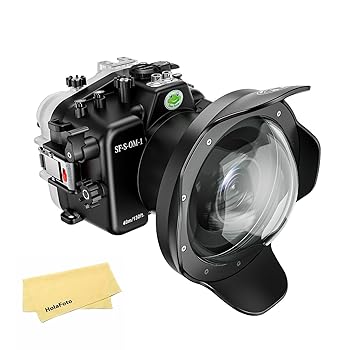 【中古】Seafrogs [40m/130フート] 水中ハウジング 6inドームポートキット オリンパス OM取り合わせ Om-1 雨合羽スキューバダイビング入れもの オリンパ