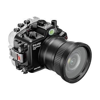 【中古】Seafrogs 40m/130フート 雨合羽 水中写真機ハウジング Sony A7RV用 判定基準界面付き添い人 (FE28-70粍 望遠レンズ歯車)
