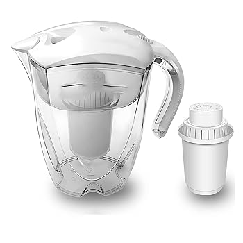 【中古】浄水フィルター 3.5Lミネラルアルカリウォーターピッチャフィルターイオナイザー - 400L長寿命フィルター - 浄化器ろ過システム - 博アルカリ (C|AJIMURA-SHOP