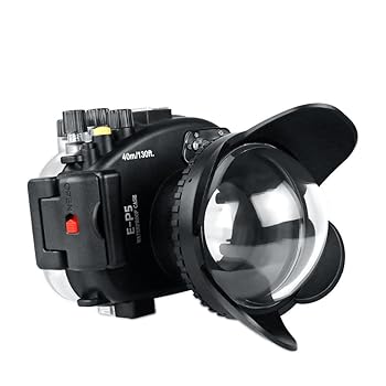 【中古】Seafrogs オリンパス EP-5 (17mm) レンズ用 40m/130フィート 水中ハウジングカメラ ダイビング 防水ハウジングケース 4インチ広角ウェット補正ド