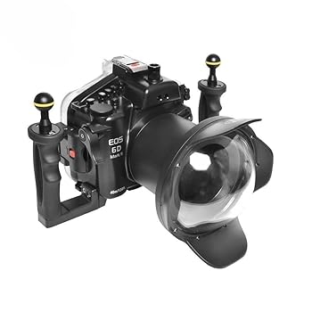 【中古】Seafrogs [40M/130FT] WA005A ドームポートキット付き添い人水中入れもの Canon EOS-6D Mark II (6D II) EF 24-105粍 F4 用雨合羽ハウジング