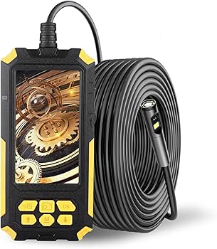 【中古】内視鏡 検査カメラ スネークカメラ トリプルレンズ内視鏡カメラ 4.5インチLCDスクリーン HDデジタルボアスコープ 直径8mm ドレンカメラ IP68防水