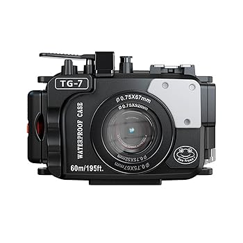 【中古】海のカエル 防水ハウジングケース 水中ダイビング 195フィート/60M OMシステムTG-7カメラ(ハウジング+レッドフィルター)(HZB-TG7-BLACK)用|AJIMURA-SHOP