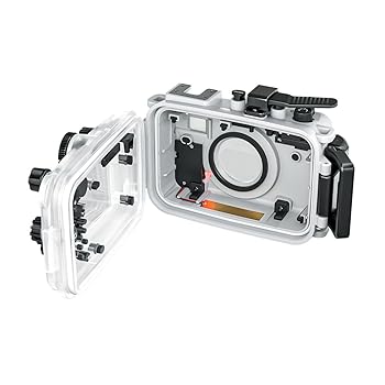 【中古】TG7 カメラ防水ケースハウジングケース アクションカメラ水中 60 メートルダイビング保護ケース 52mm ネジインターフェース 67mm レンズアダプタ