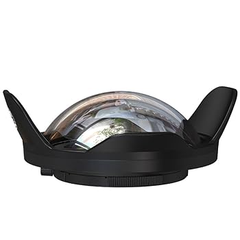 【中古】QBLIT 一眼レフカメラ用67Mmポータブル防水広角ドームポートレンズハウジングケース水中ダイビングパーツ、20.8X19X8.3Cm