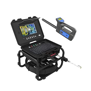 【中古】512 Hz ロケーター付き下水道カメラ、9 インチ 1080P HD スクリーン排水管カメラ、ライト付き配管カメラ、DVR レコーダー付き IP68 排水管カメラ|AJIMURA-SHOP