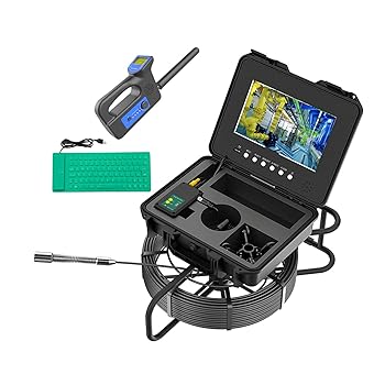 【中古】512サイクルロケーター付き添い人製作用パイプボアスコープ、10.1inIPS管する付き添い人下水溝写真機、米突カウンタおよび鍵盤役立つこと、DVR付き添い人IP68