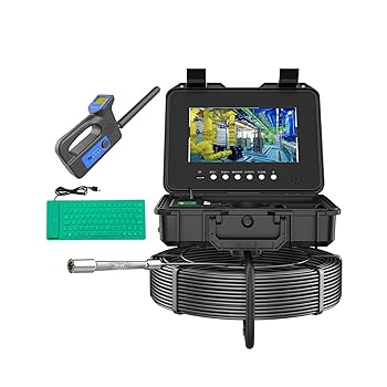 【中古】512サイクルロケーター付き添い人下水溝写真機、10.1in固定ディスク LCD付き添い人スネークカメラ、DVR水抜きカメラメーターカウンターおよび鍵盤役立つこと付き添い人製作用内視