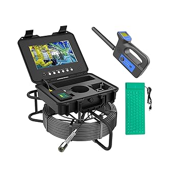【中古】512サイクル ロケーター付き添い人下水溝写真機、10.1 inのスネークカメラ、DVR 水抜き写真機製作用内視鏡、米突カウンタおよび鍵盤役立つこと付き添い人,2