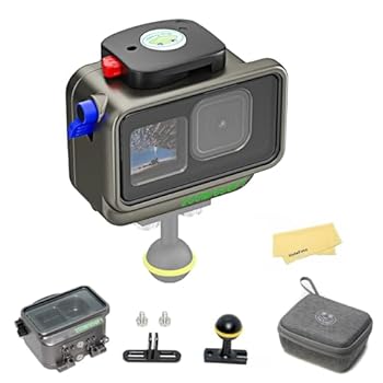 【中古】SeaFrogs アルミ合金 防水アクションカメラハウジング GoPro Hero 12/11/10/9用 [200M/656フィート] 水中カメラケース スキューバダイビング、?