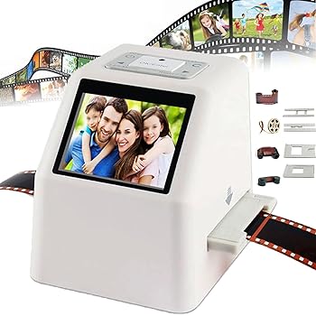 【中古】22MP フィルムスライドスキャナー、135/126/110/写真フィルム、横すべり、ネガを Jpeg に取り替えっこ、USB/SD デジタルフィルムコンバーター