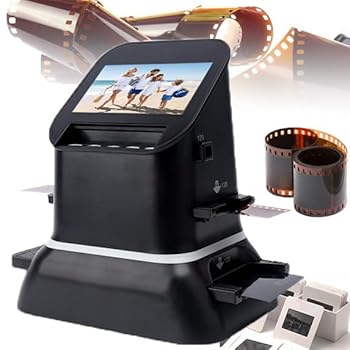 【中古】USB/SD 写真フィルム横すべり スキャナ + 4.3 in LCD 映写幕 写真フィルム スキャナ - 2200 万 120/135/126/127 ネガ/横すべりをデジタル JP