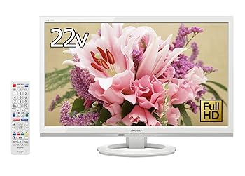 【中古】シャープ 22V型 液晶 テレビ AQUOS LC-22K30-W フルハイビジョン USB外付けHDDへの裏番組録画対応 長時間録画HDD対応2画面表示 2015年モデル