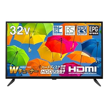 【中古】テレビ 32型 simplus ダブルチューナー 3波 地デジ BS 110度CSデジタル HD 液晶テレビ シンプラス SP-32TVD-01 VAパネル 録画 スタンド付き 壁掛