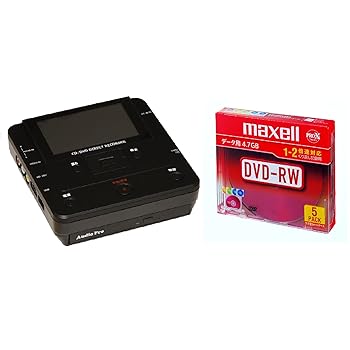 【中古】とうしょう 媒体リコーダー 録画・吹き込みかんたん録右ェ門 CDDVDダビング DMR-0720 ＆ maxell 資料用ヴィデオディスク-RW（1～2倍速相応う）5枚入り口・入口
